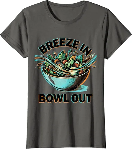 Vista 9 de Breeze In Bowl Out Breezy Bowl Design T-Shirt White