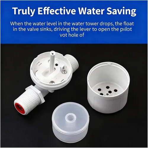 Vista 4 de 1/2" 3/4" 1" Inch Automatic Water Level Control Float Valve Ball Cock with Auto Stop Switch, for Tank Tower Pool Reservoir(DN25,Side Water Inlet)