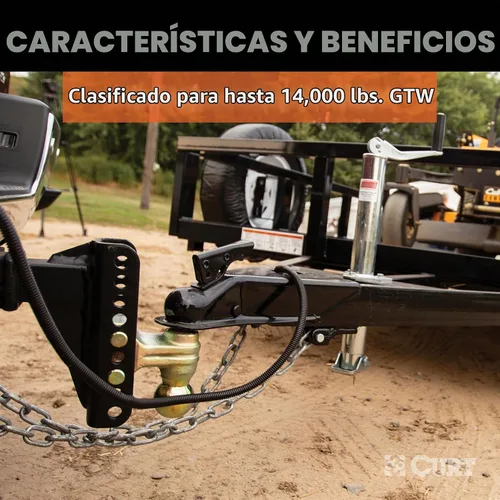 Vista 5 de Juego de montaje esférico doble y traba Curt, Soporte tipo bola