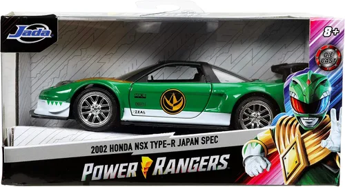 Vista 5 de Jada Toys Power Rangers 1:32 Green Ranger 2002 Honda NSX Type-R - Coches fundidos a presión, juguetes para niños y adultos