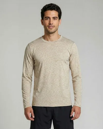 Vista 35 de Real Essentials Paquete de 4 unidades: camiseta de manga larga para hombre Dry Fit, disipa la humedad, protección solar FPU 50+ contra rayos