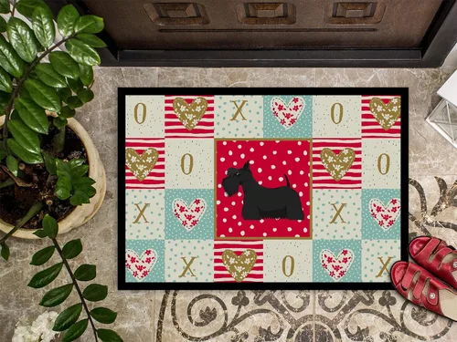 Vista 3 de Caroline's Treasures CK5950JMAT - Felpudo Scottish Terrier Love de 24 x 36 pulgadas, para interiores y exteriores, para entrada, antideslizante