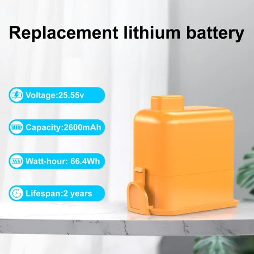 Vista 2 de Reemplazo de batería de iones de litio de 25.55V 2600mAh para LG Cord Zero A9