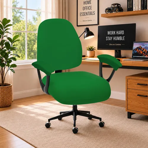 Vista 59 de Fundas elásticas resistentes al agua para sillas de computadora - Protectores lavables para respaldo giratorio y asiento para mascotas - Negro