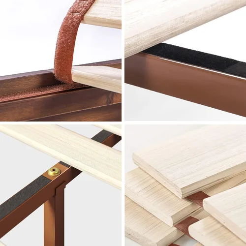 Vista 9 de Zinus cama con plataforma de madera maciza con cabecero de 12 pulgadas / Sin necesidad de resorte de caja / Soporte con listón de madera / Acabado
