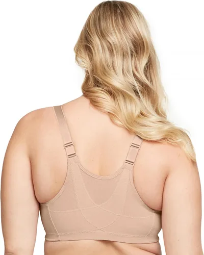 Vista 8 de Sostén Glamorise de mujer, tamaño plus, postura mágica elevada, apoyo de espalda, negro, 48I
