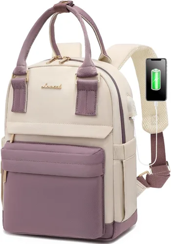 Vista 12 de LOVEVOOK Mini mochila para mujeres y niñas, elegante mochila impermeable con puerto USB, bonita mochila para la escuela, viajes, fiestas, Negro