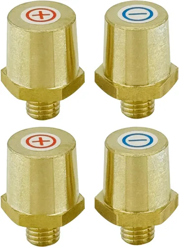 Vista 9 de Ampper Postes de carga de terminal de batería de poste lateral de latón macho de 3/8"-16 roscas, poste lateral estándar adaptador de poste
