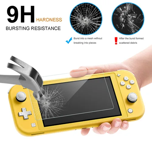 Vista 7 de Funda de transporte Plus TPU y protector de pantalla compatible con Nintendo Switch Lite, kit de accesorios 4 en 1, funda portátil de viaje viene