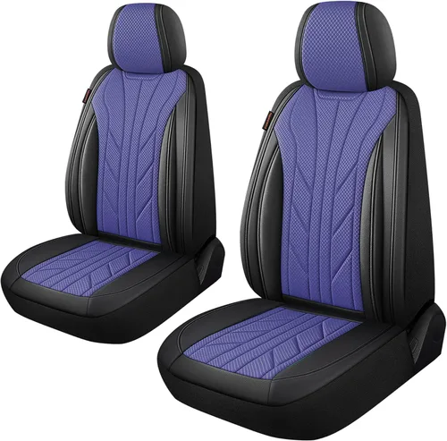Vista 13 de CAROMOP Funda de neopreno para asiento de automóvil, 2 asientos delanteros, fundas de asiento impermeables para automóviles, ajuste universal