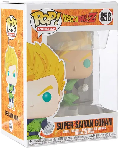 Vista 3 de Dragon Ball Z - Super Saiyan Gohan Funko Pop! Figura de vinilo (con funda protectora compatible con POP Box), multicolor, 3.75 pulgadas