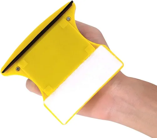 Vista 8 de Herramienta magnética para limpiar ventanas de doble cara, limpiador de vidrio con 2 algodón de limpieza extra, kit de limpiacristales para el hogar