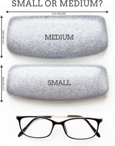 Vista 12 de La original e impresionante caja de gafas de concha dura, para mujer, de Spunky Soul Recubierto por un suave brillo Paño de limpieza