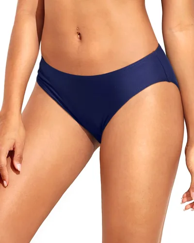Vista 22 de Tempt Me Parte inferior de bikini con tiras para mujer, cobertura completa, parte inferior de traje de baño, parte inferior de bikini Negro-2