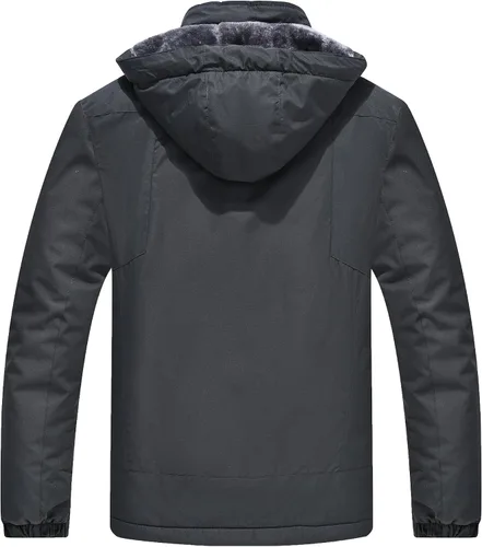 Vista 2 de Chaqueta de esquí de invierno para hombre, chaqueta de lluvia impermeable a prueba de viento