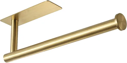 Vista 14 de theaoo - Toallero de papel para debajo del gabinete para cocina, toallero adhesivo para baño, montado en la pared, negro mate, acero inoxidable