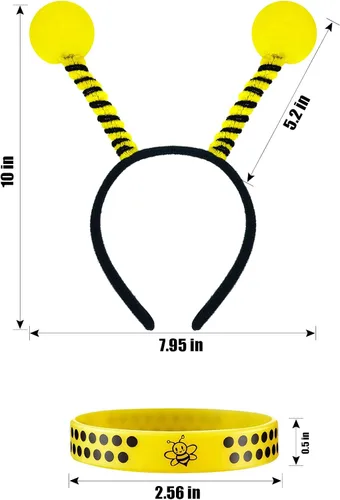 Vista 6 de Disfraz de tutú de abeja, diadema de antena de abeja, tutú para Halloween, abejorro, cumpleaños, fiesta temática