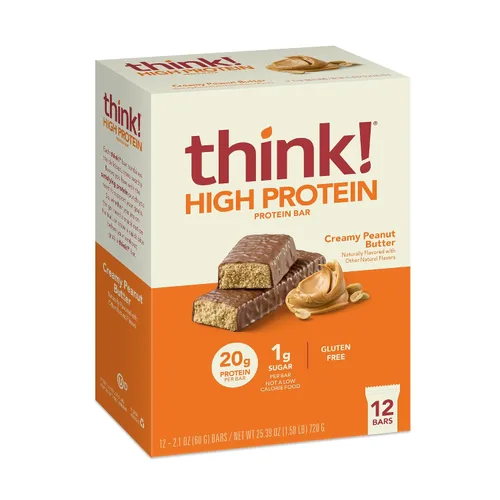 Vista 11 de Think! (thinkThin) Barras ricas en proteína de 20 gramos – Chocolate fundido, 0 gramos de azúcar, sin edulcorantes artificiales, sin gluten, sin