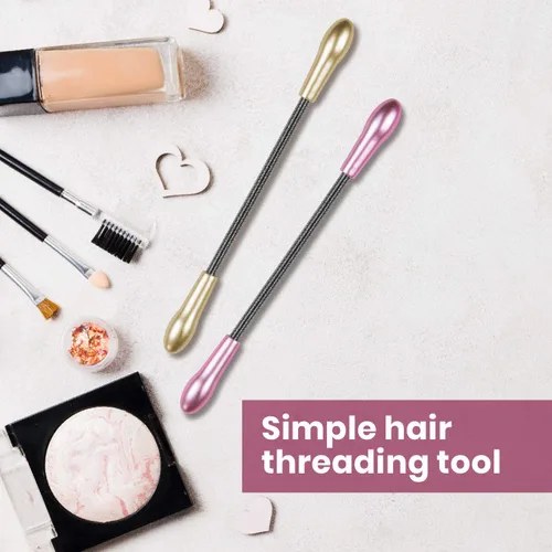 Vista 6 de Lindo Twist-N-Roll Tweezer - Herramienta de depilación facial de resorte, rosca natural, acero inoxidable, elimina el vello no deseado en el labio