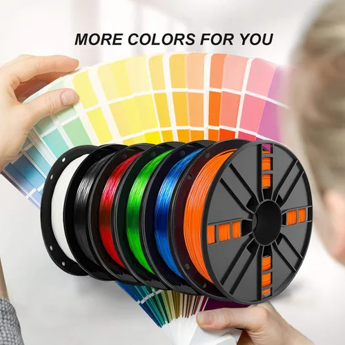 Vista 7 de Filamento TPU de 1.75mm, naranja flexible, bobina de 2.0lbs, precisión dimensional +/- 0.05mm, TPU blando 95A