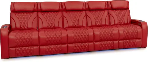 Vista 23 de Seatcraft Luminis LT - Asiento de cine en casa, reclinable, color rojo