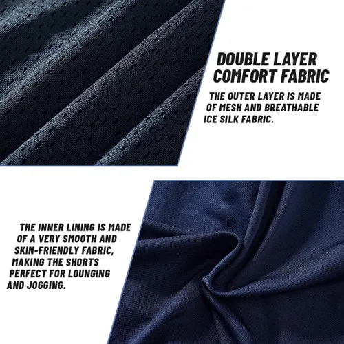 Vista 6 de AIMPACT Pantalones cortos deportivos para hombre, transpirables, de doble capa, de tela de 6 pulgadas, para baloncesto, ropa deportiva, pantalones