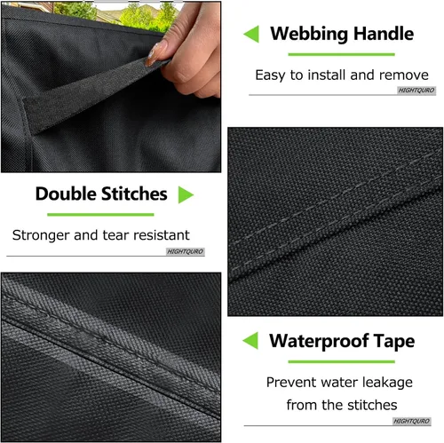 Vista 4 de [Usado] Fundas para muebles de patio impermeables, resistentes 600D, fundas para muebles de exterior para sofá seccional exterior, resistente al