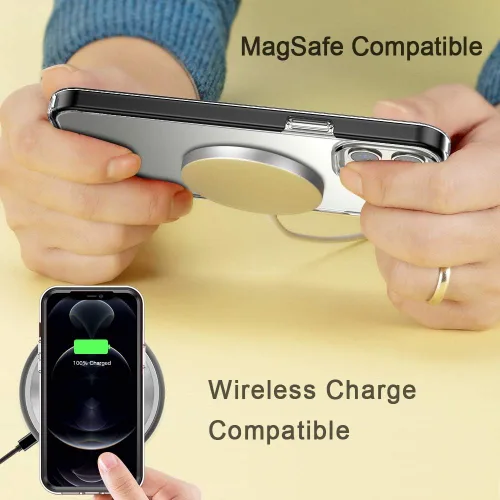 Vista 5 de COOLQO - Funda transparente de silicona de cuerpo completo 360º a prueba de golpes, compatible con iPhone 12 / iPhone 12 Pro de 6.1 pulgadas