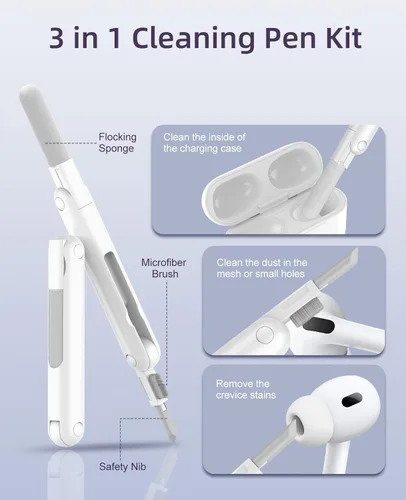 Vista 6 de TiMOVO Funda transparente para AirPods Pro 3 (2025) con bloqueo seguro