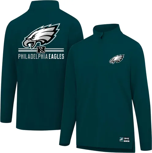 Vista 75 de Ultra Game Men's NFL Official Super Soft Quarter Zip Long Sleeve T-Shirt