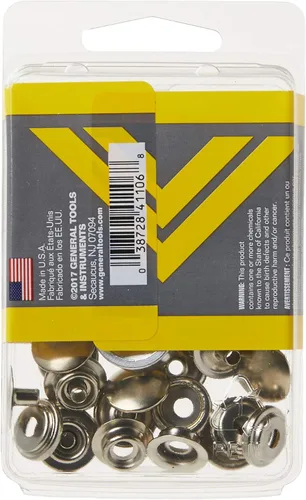 Vista 3 de Juego de broches de presión General Tools & Instruments 1265, 6 unidades, Marrón, 1265