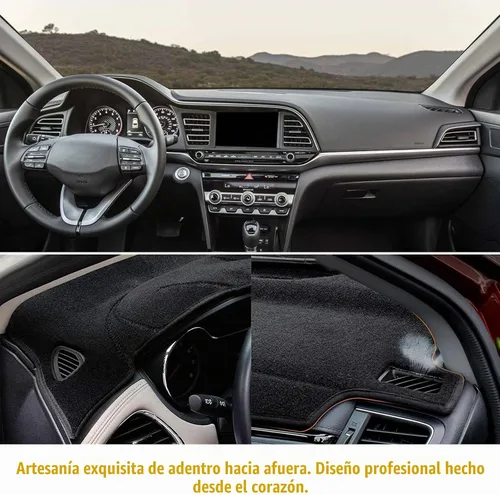 Vista 4 de Funda para salpicadero, alfombrilla, almohadilla antideslizante personalizada, compatible con Hyundai Elantra 2017 2018 2019 2020, protector solar