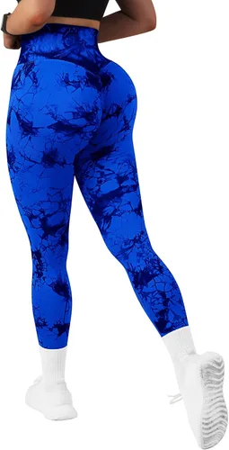 Vista 3 de OMKAGI - Leggings levanta glúteos para mujer, pantalones deportivos de yoga con diseño de tiro alto y sin costuras