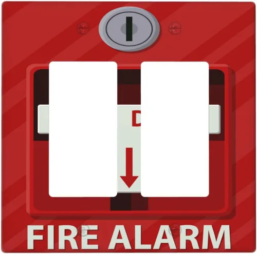 Vista 19 de Cubierta decorativa para interruptor de luz impresa con alarma de incendios, placa de pared decorativa de una sola palanca, placa frontal, 4.50 x