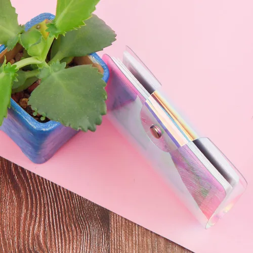 Vista 8 de Paquete de 2 mini álbumes de fotos holográficos de 64 bolsillos, soporte portátil para tarjetas fotográficas Kpop para Fujifilm Instax Mini