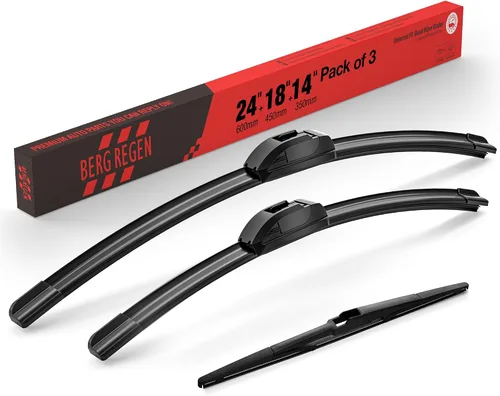 Vista 54 de BERG REGEN Escobillas limpiaparabrisas de 15"+15" con escobilla trasera de 13" - Juego de repuesto automotriz para Jeep Wrangler JK 2008 2009 2010