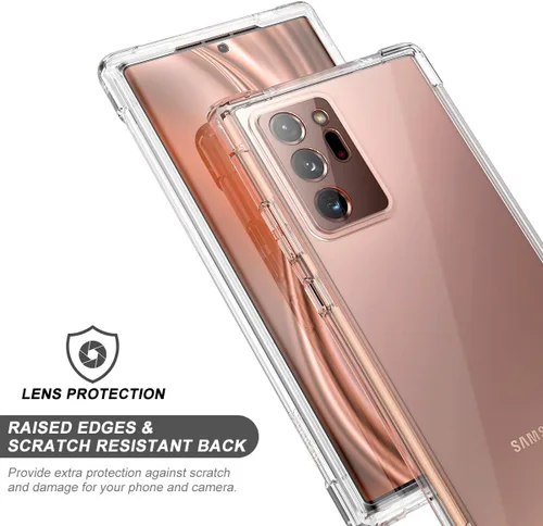 Vista 4 de SURITCH Funda transparente para Samsung Galaxy Note 20 Ultra (solamente) de 6.9 pulgadas, [protector de pantalla integrado], protección de cuerpo
