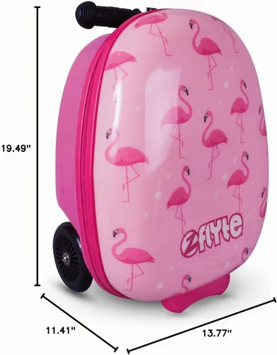Vista 9 de Flyte Zincflyte Scooter de equipaje para niños de 18 pulgadas - Fifi el flamenco