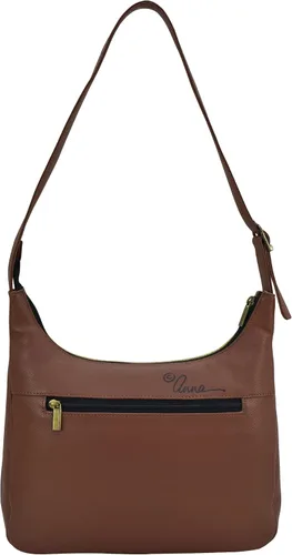 Vista 2 de Anna by Anuschka Bolsa mediana de cuero genuino para mujer, obra de arte original pintada a mano