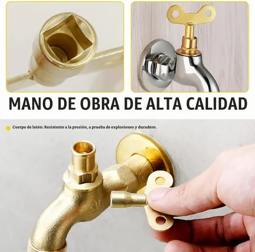 Vista 5 de Kit de 13 llaves utilitarias para plomeros, juego de herramientas de llave de servicio de 4 vías, llave de llave triangular para gabinete, llaves