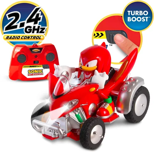 Vista 4 de NKOK Sonic NKOK Knuckles ATV R/C (con luces), para edades de 6 años en adelante, permite a los niños fingir conducir y divertirse al mismo tiempo.