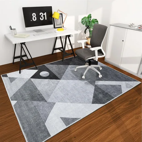 Vista 37 de Tapete para silla de oficina para suelo de madera dura, 48"x36" tapete protector de escritorio de computadora de fácil deslizamiento para silla Hoja