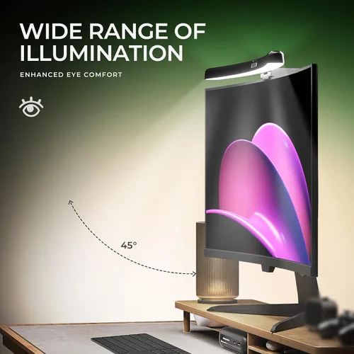 Vista 11 de Barra de luz para monitor curvada, retroiluminación RGB, lámpara
