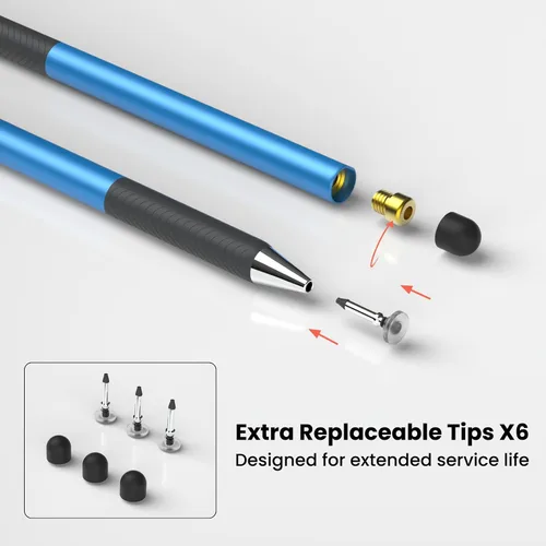 Vista 7 de Stylus Pen for ipad Touchscreen, 2 in 1 Universal Stylus Pens, 3 Pack