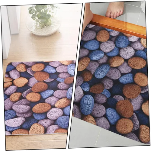 Vista 4 de Hemobllo 1Pc Fashionable Absorbent Floor Mat Non Slip for Bathroom and Kitchen to Clean Material Moisture Protection
