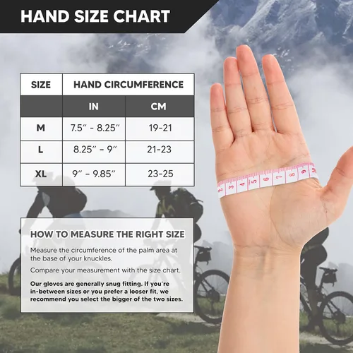 Vista 7 de LuxoBike Guantes de ciclismo de montaña para hombre Acolchado de gel SBR absorbente de golpes palma antideslizante Ultra transpirable