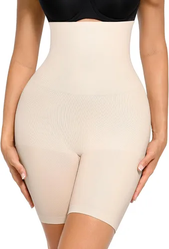 Vista 6 de FeelinGirl Fajas moldeadoras de cintura alta para mujer, pantalones cortos de control de levantamiento de glúteos Negro