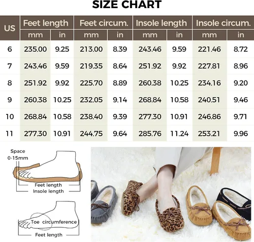 Vista 6 de Vonair Women's Moccasin Slippers Micro Suede Warm Faux Fur Pile Lined Lace-Up Cozy Bow Indoor & Outdoor Moccasins Slip On Loafers Shoes for Women