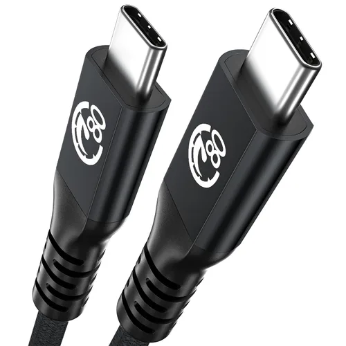 Vista 9 de UseBean Cable Thunderbolt USB C de 1 pie, cable USB 4 corto de 12 pulgadas para Thunderbolt 4 40Gbps 8K/6K video, 240 W USBC a USBC cable de carga