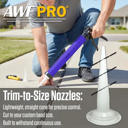 Vista 6 de AWF PRO Pistola de calafeteo para salchichas, paquete de papel de aluminio de 20 oz y cartucho convertible de 10 oz, relación de empuje 12:1, cañón